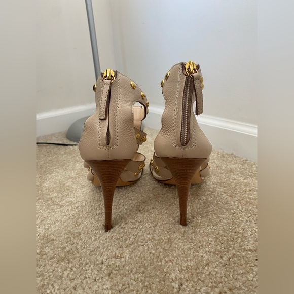 Giuseppe Zanotti Gold Studded Gladiator Heel Nude Size 39 - Picture 5 of 9